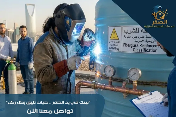 لحام خزانات فيبر جلاس بالرياض